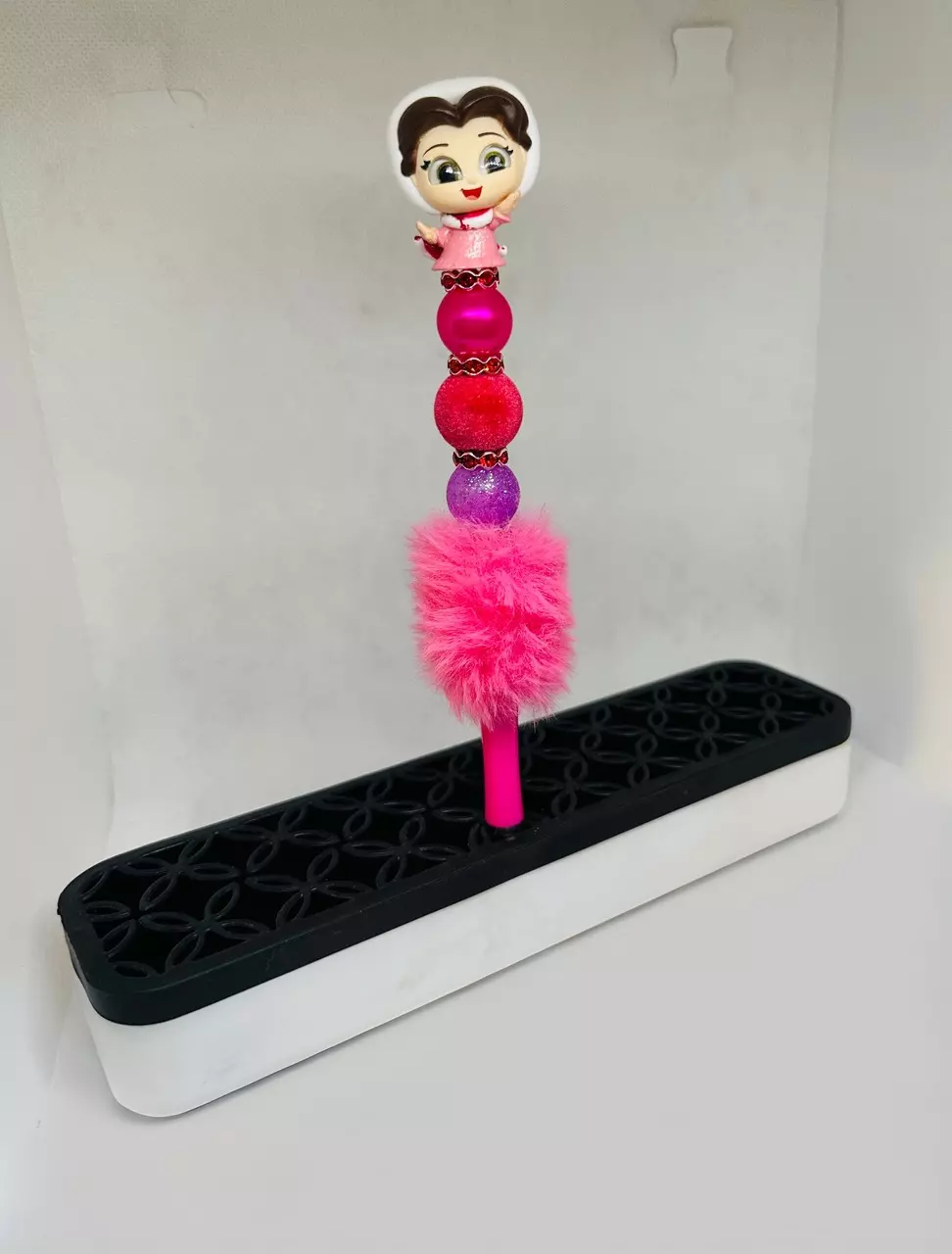 Disney DOORABLE Beaded Pen - Winter Belle from Beauty and the Beast - Handmade thumbnail
