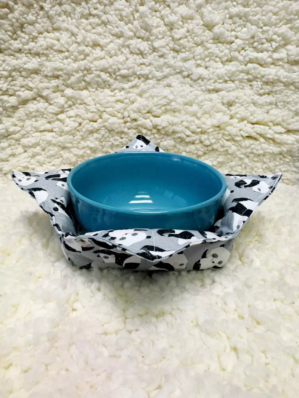 Panda microwaveable bowl cozy thumbnail