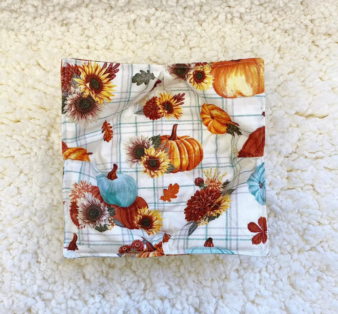 Pumpkin microwaveable bowl cozy thumbnail