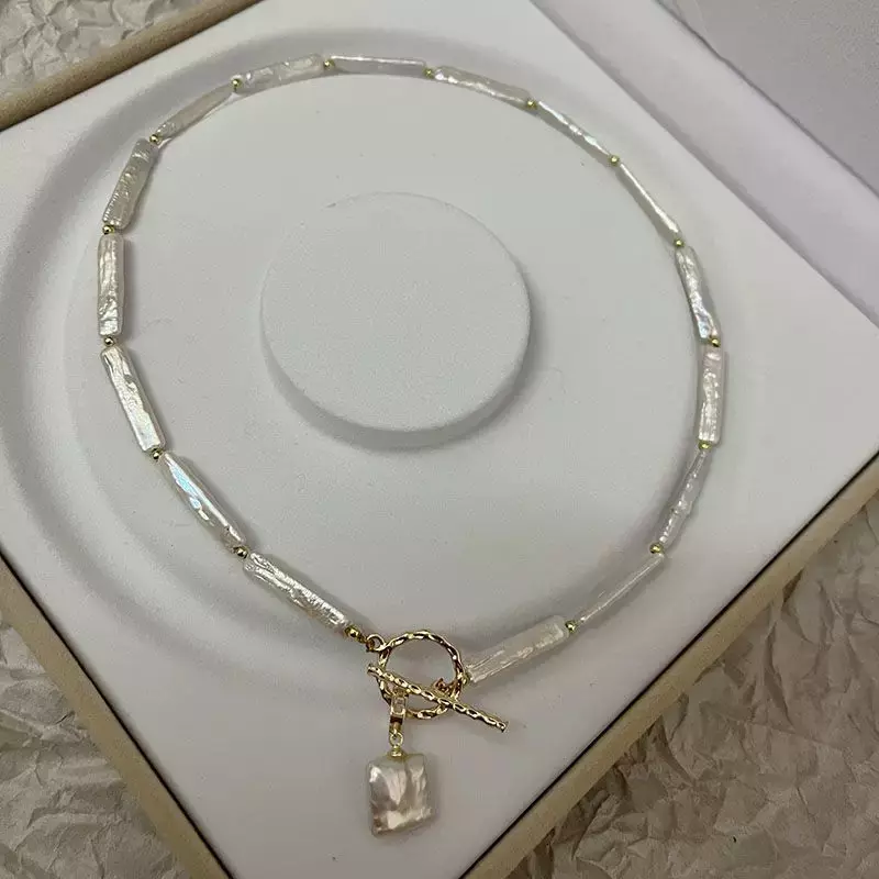 S925 stick necklace no pearls including thumbnail