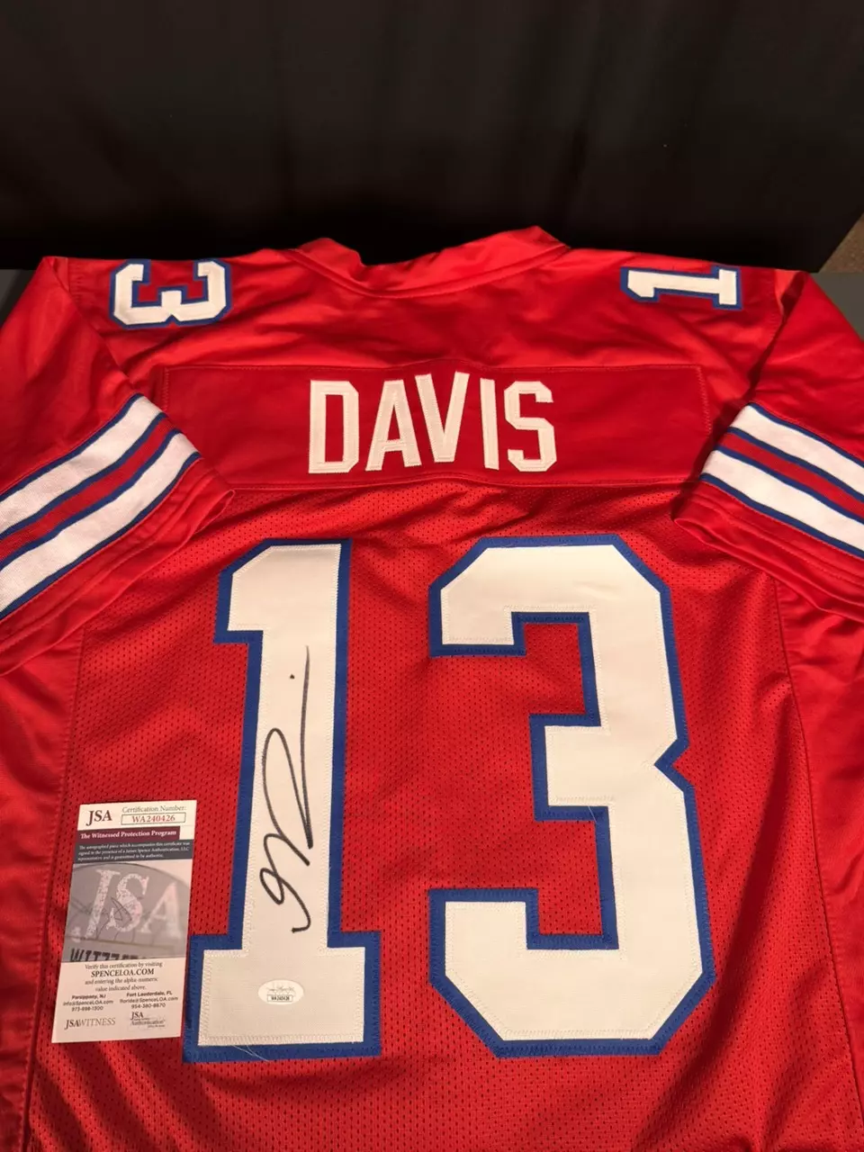 Gabe Davis Signed Buffalo Bills XL Custom Jersey with COA thumbnail