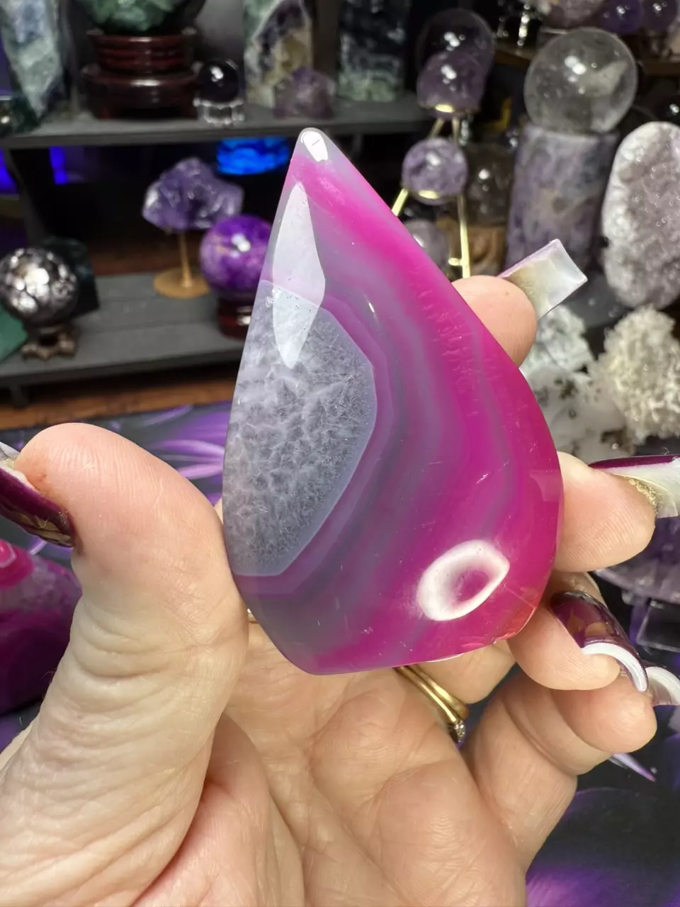 Dyed Moss Agate Teardrop thumbnail
