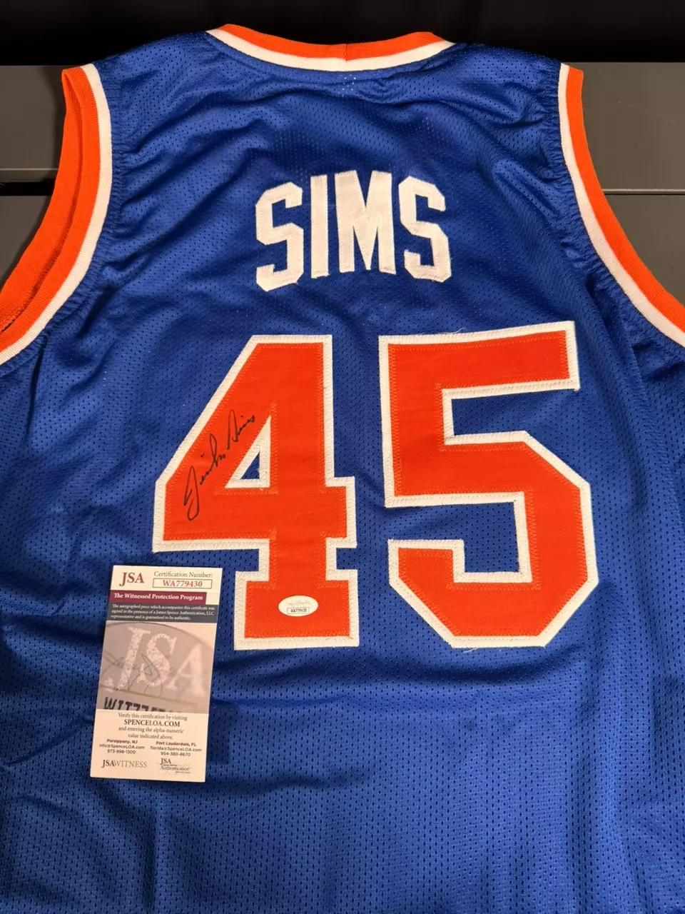 Jericho Sims Signed New York Knicks XL Custom Jersey with COA thumbnail