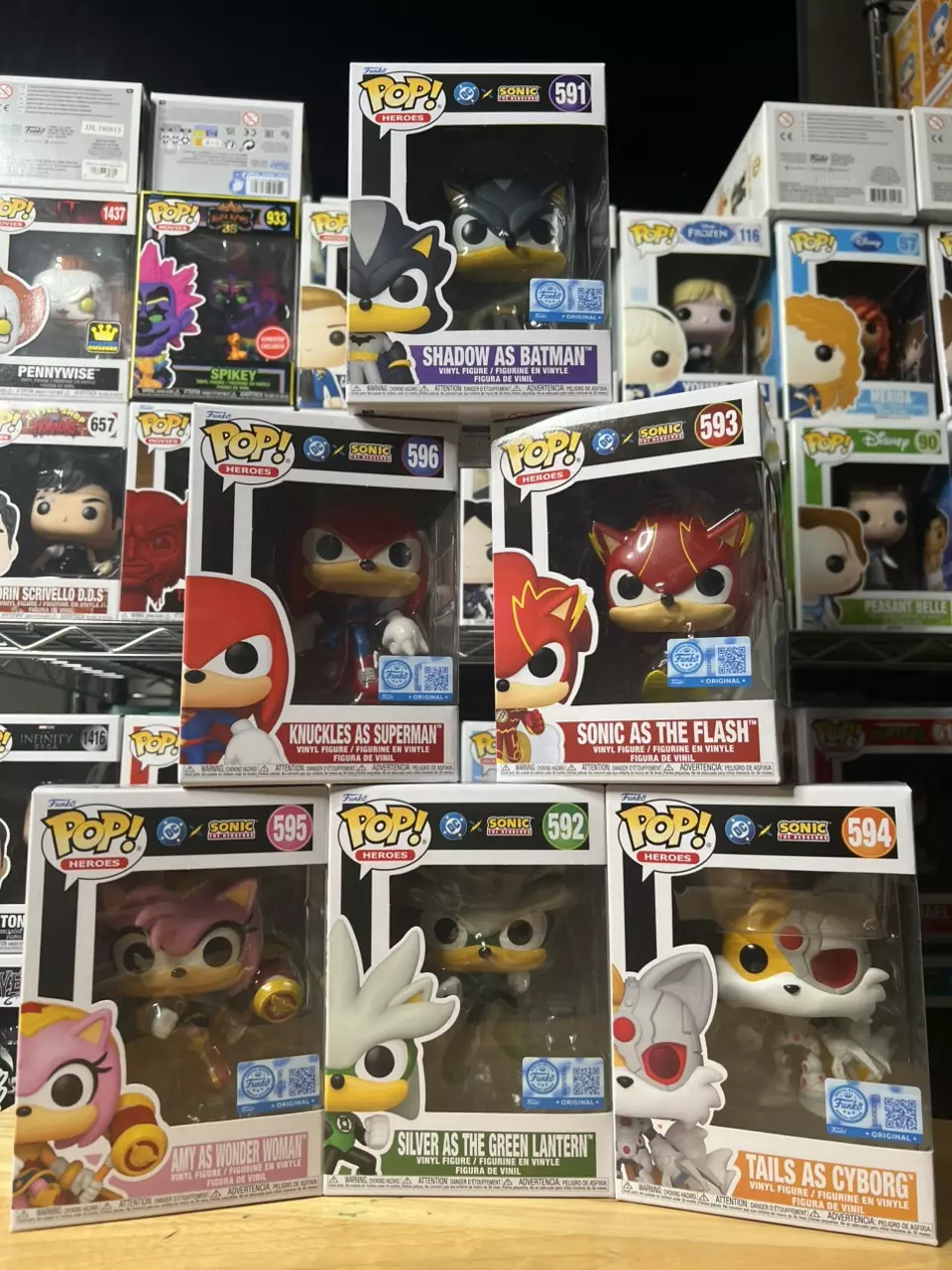 Funko pop! DCx Sonic the Hedgehog #591-596 target exclusive [Complete Set] thumbnail