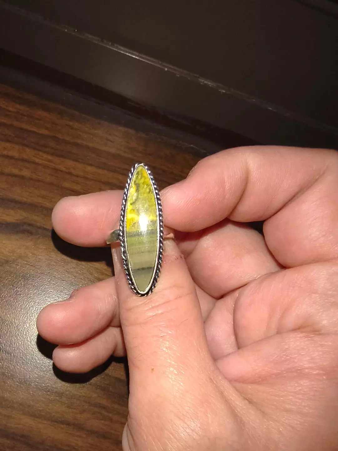 Ring - Bumblebee Jasper size 7 thumbnail