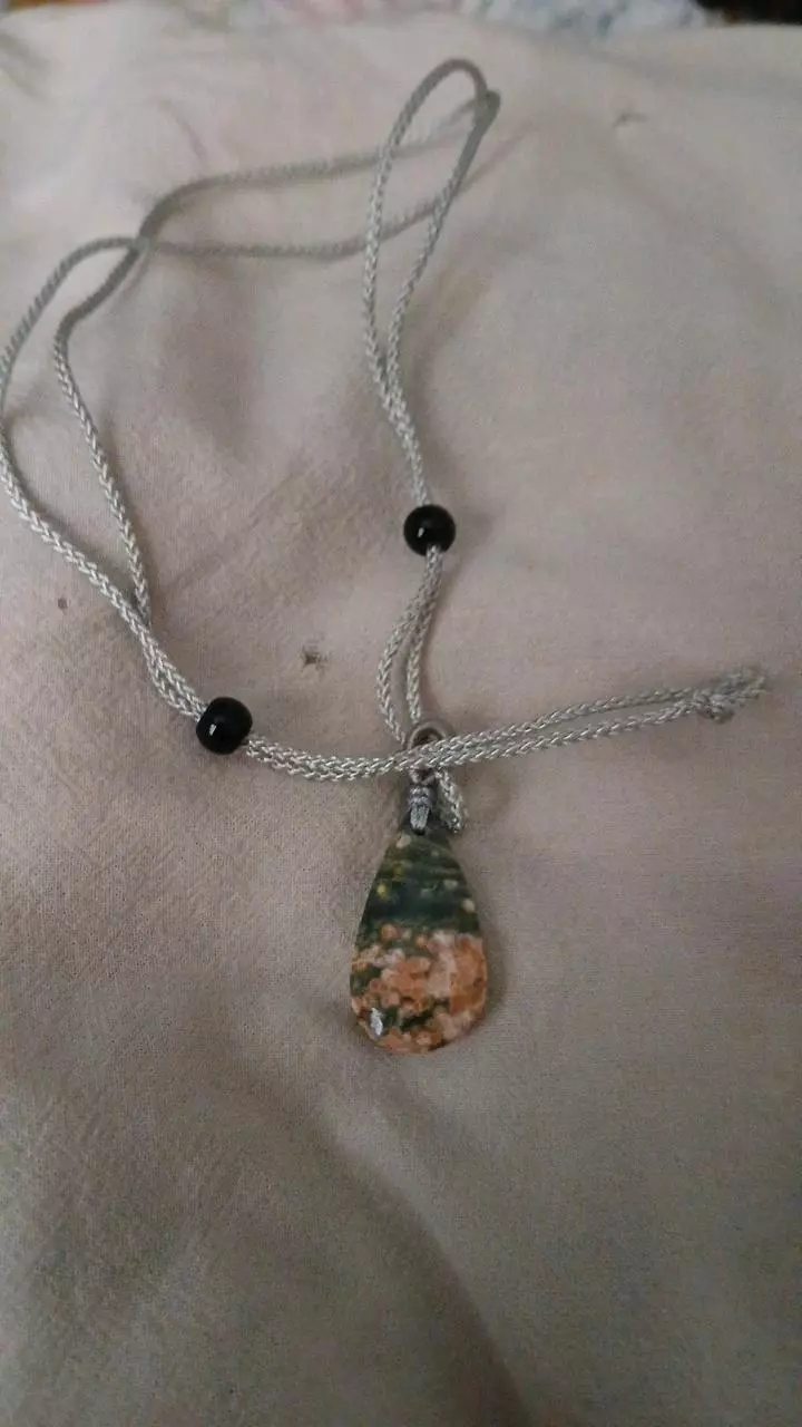 Adjustable Japser Pendent Necklace thumbnail