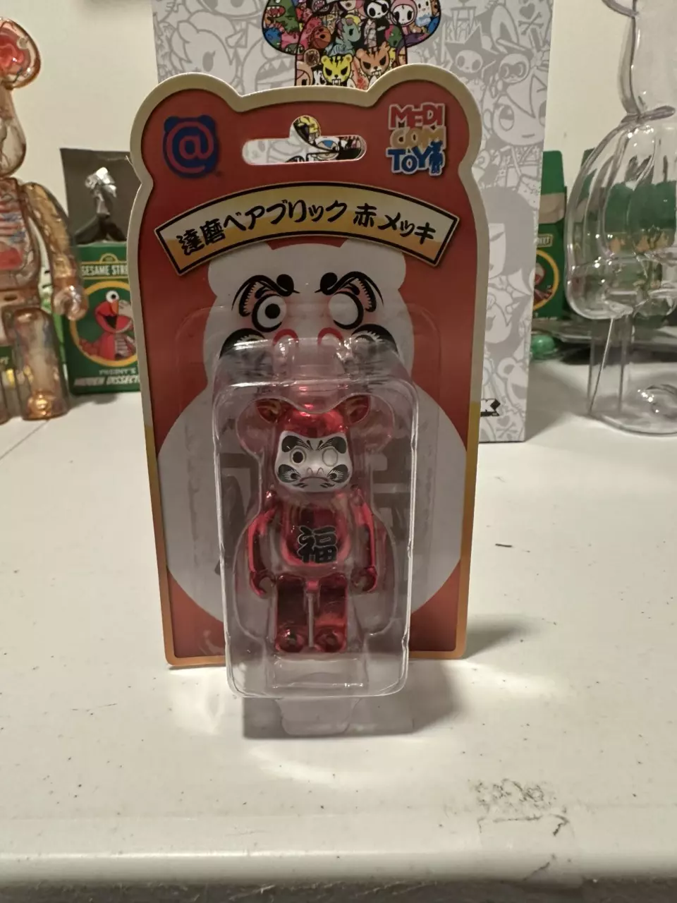 MEDICOM TOY BEARBRICK BE@RBRICK Daruma Red metlic 100% Limited Tokyo skytree thumbnail