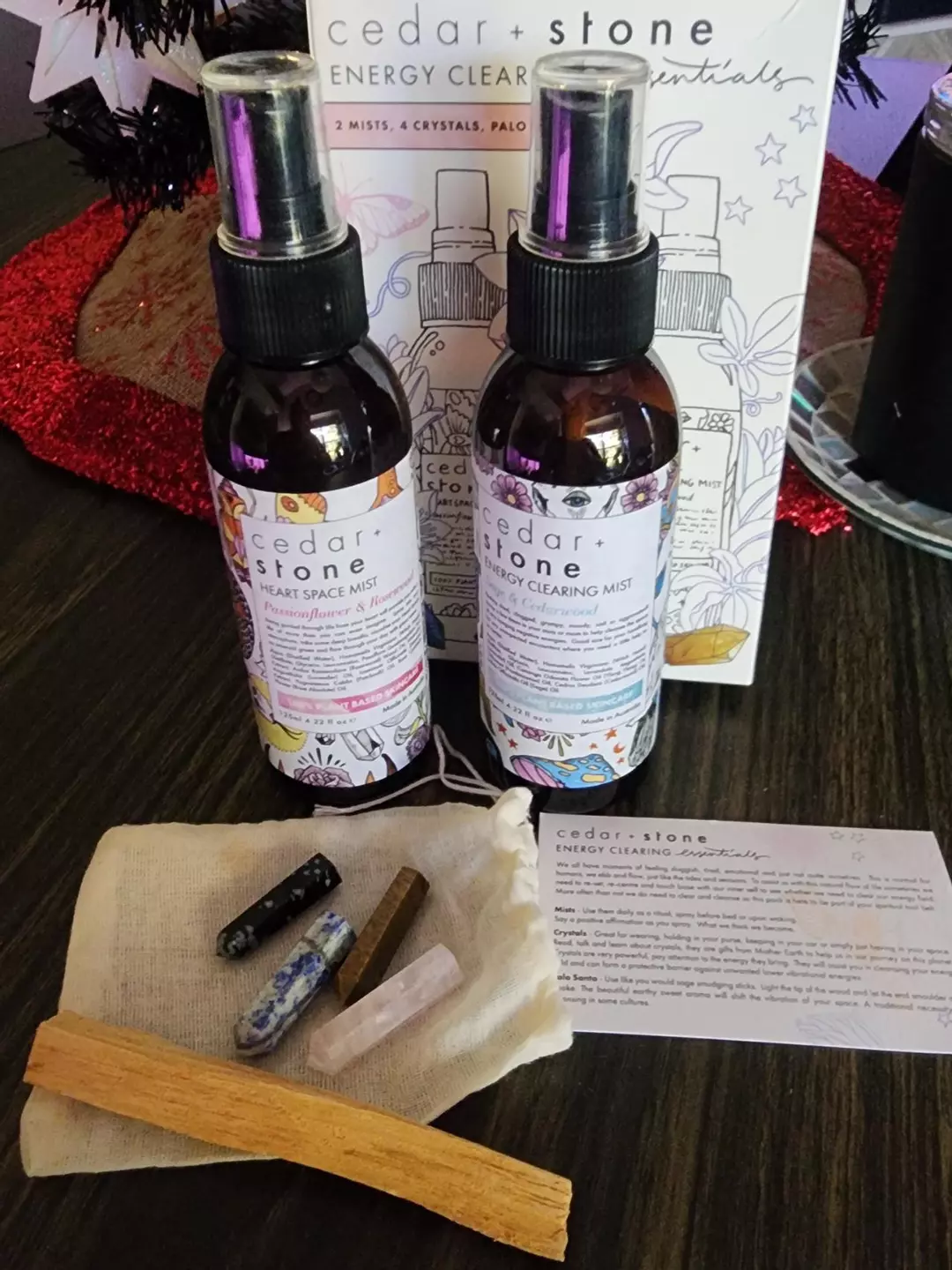Energy Clearing Essentials Kit- Palo Santo, Crystals, Energy Clearing & ❤️Space mists thumbnail