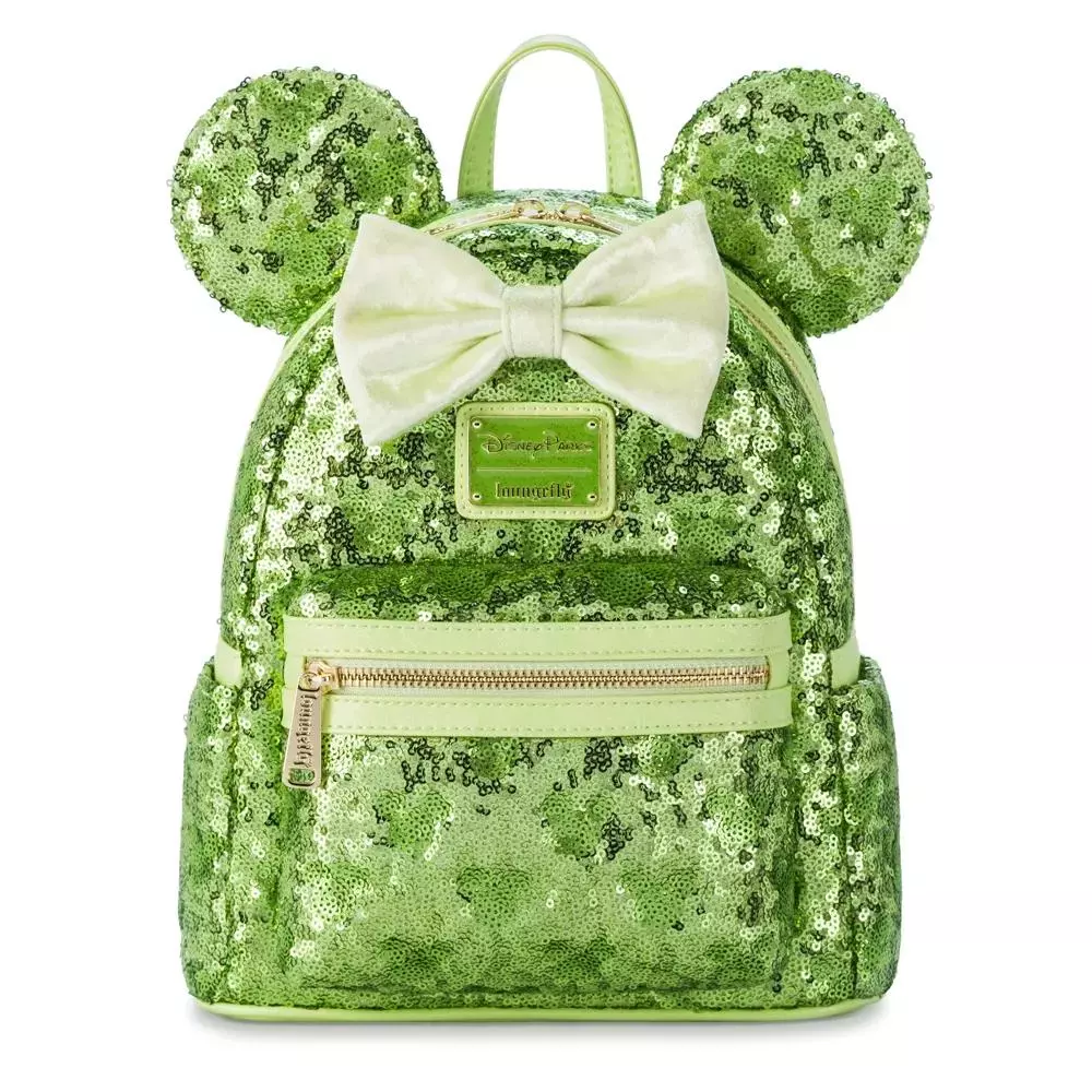 Minnie Mouse Sequined Loungefly Mini Backpack, Tinker Bell Green thumbnail