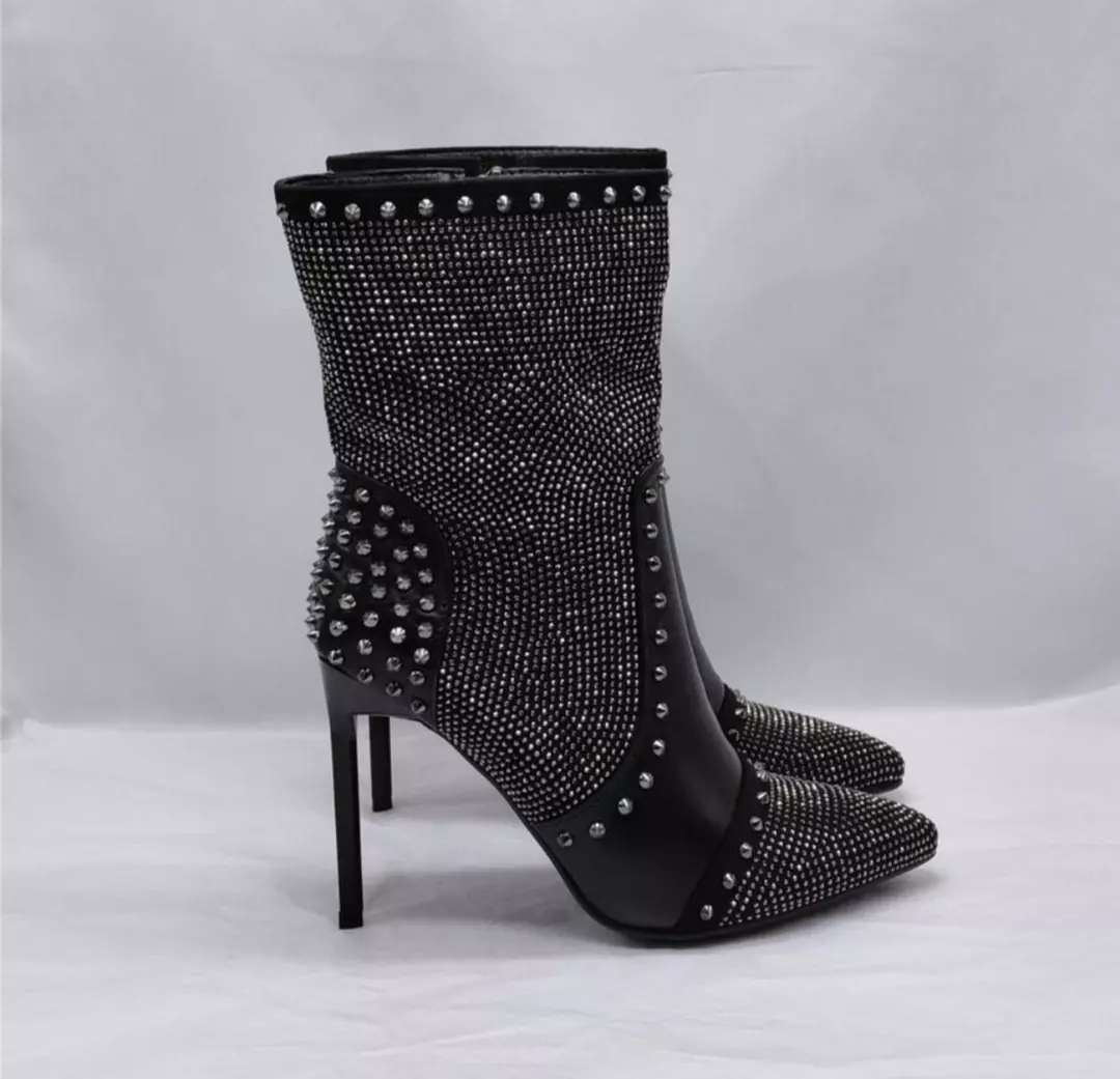 Lauren Lorraine Chicago studded boots 8W NIB!! thumbnail