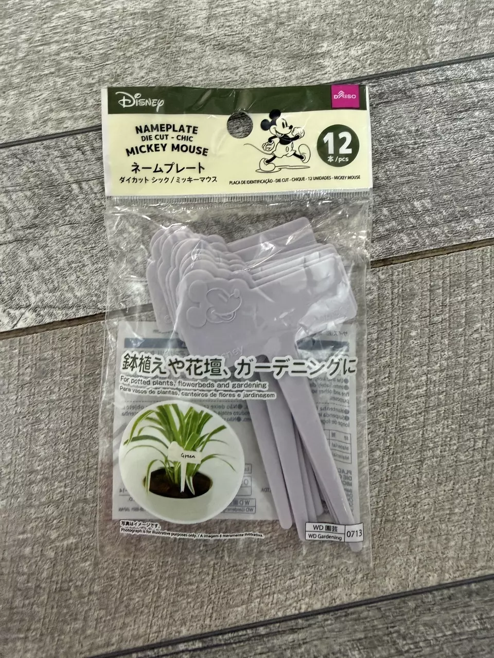 Light Gray Mickey Plant Name Plates thumbnail