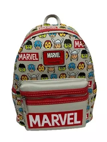 Disney Parks Loungefly Mini Backpack Marvel Chatacter Grid Print thumbnail