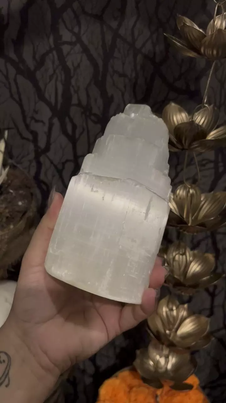 Large Raw Selenite Tower 5.88in 2lb 8.2oz (A) thumbnail