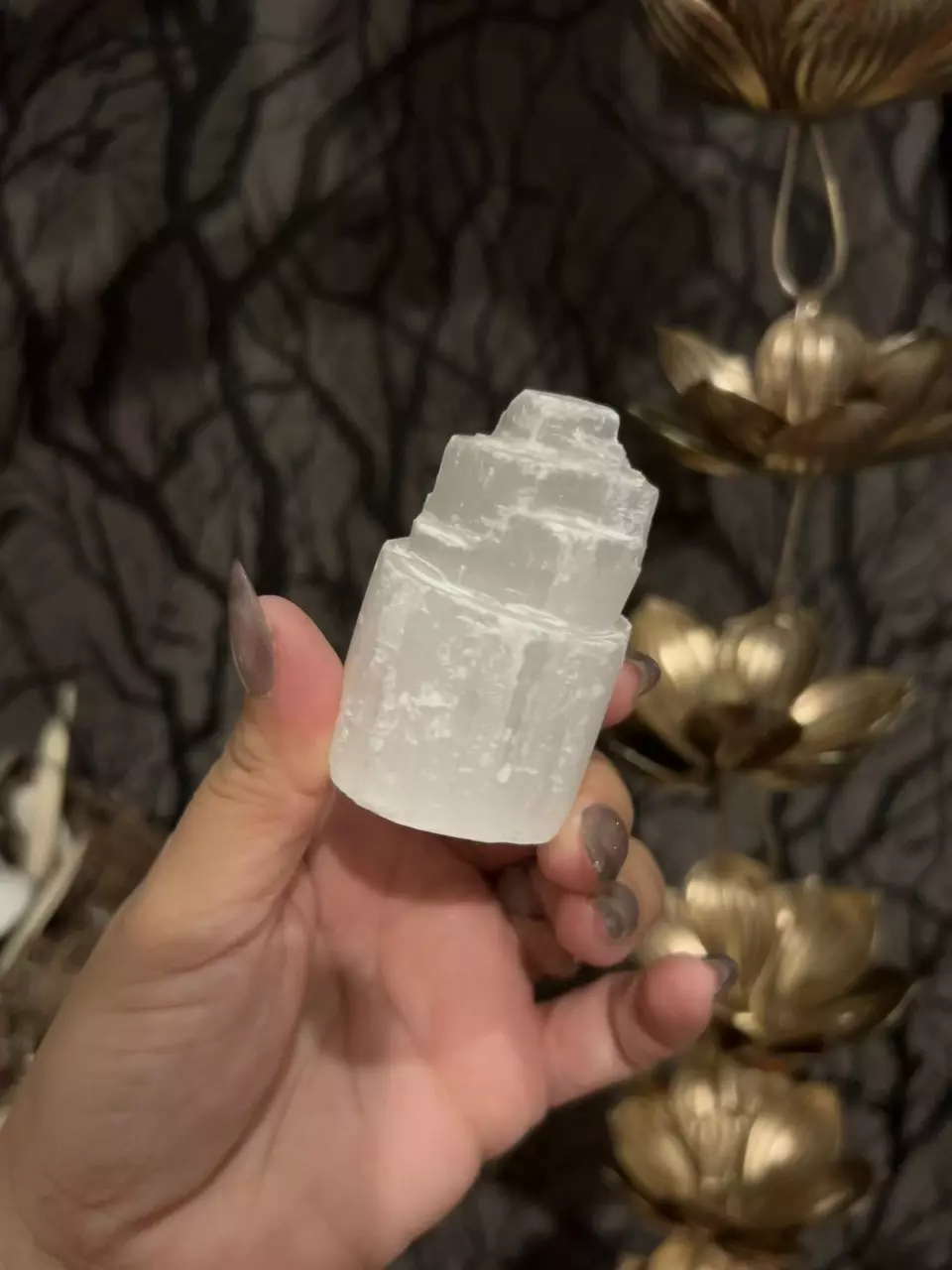 Raw Mini Selenite Tower 2.5in thumbnail