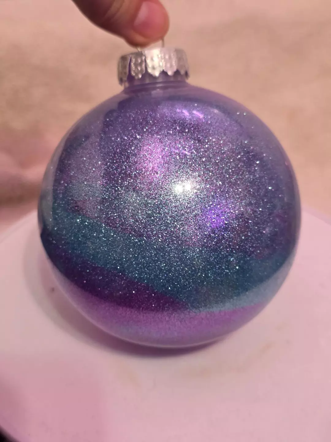 Blue/Purple Glitter Ornament thumbnail