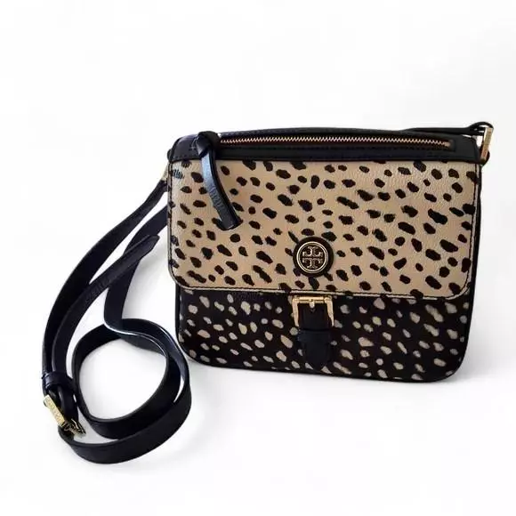 Tory Burch Robinson Animal Dot Printed Leather Crossbody Bag thumbnail