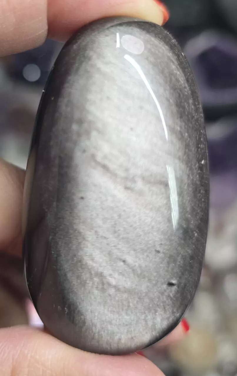 Silver Obsidian Palm Stone thumbnail