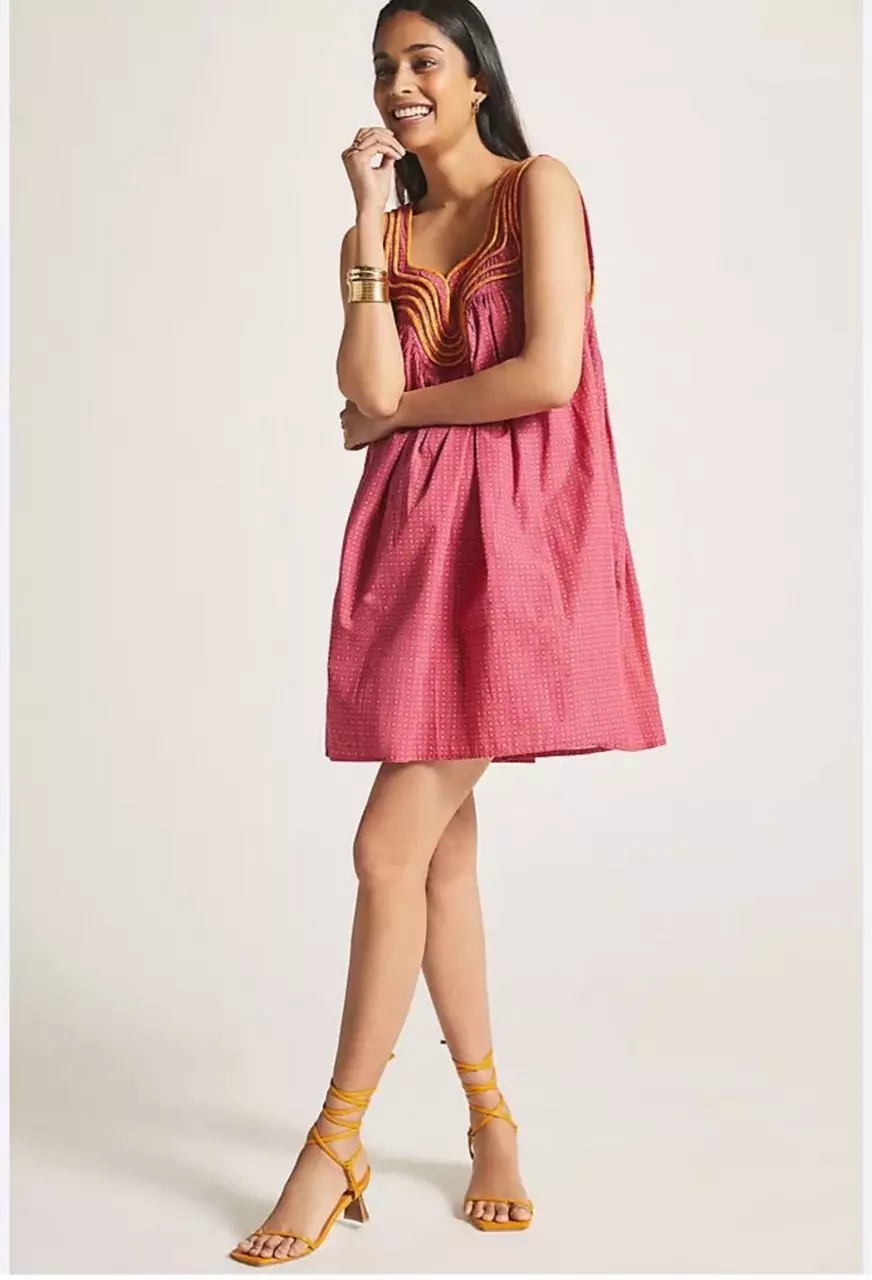 Anthropologie Let Me Be Swing Tunic Dress Small thumbnail