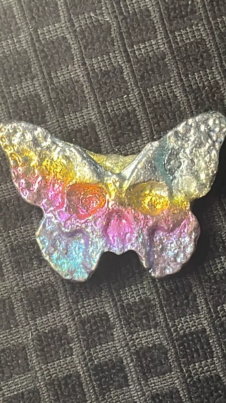 Bismuth butterfly 🦋 with skull casting thumbnail