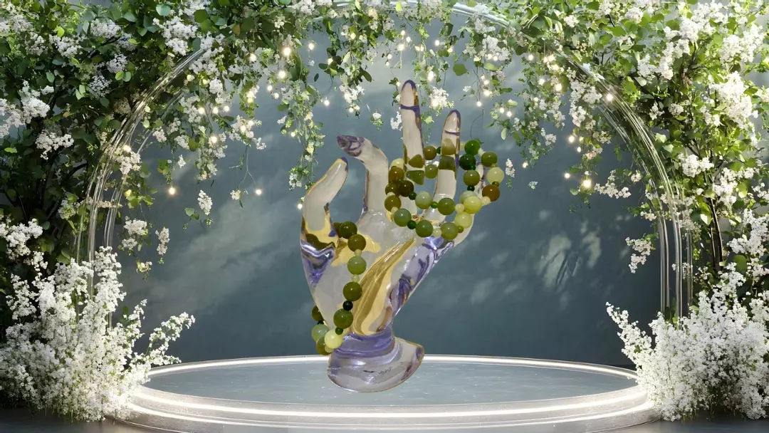 Jade (Brown/Green/Lght Grn) Bracelet 10mm & 4mm thumbnail