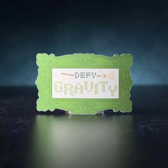 Defy Gravity Cross Stitch Sticker thumbnail