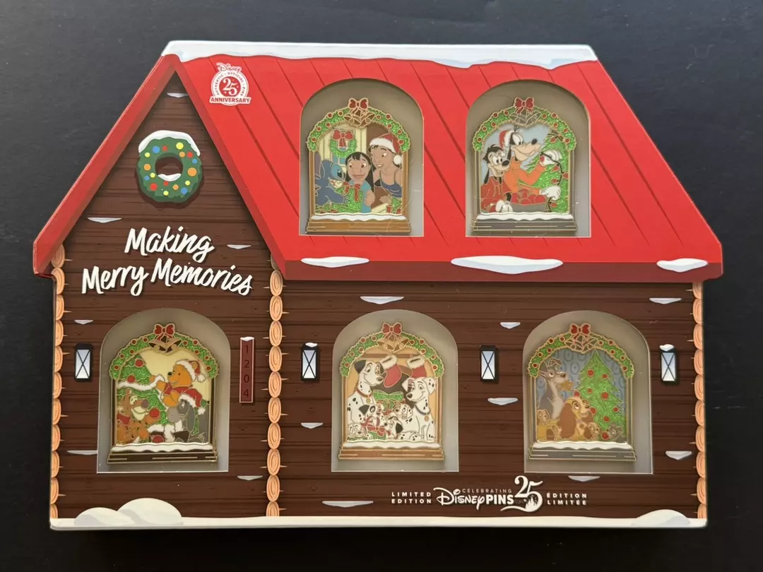 Disney Parks 2025 Making Merry Memories 5 Pin Box Set  LE 1500 thumbnail
