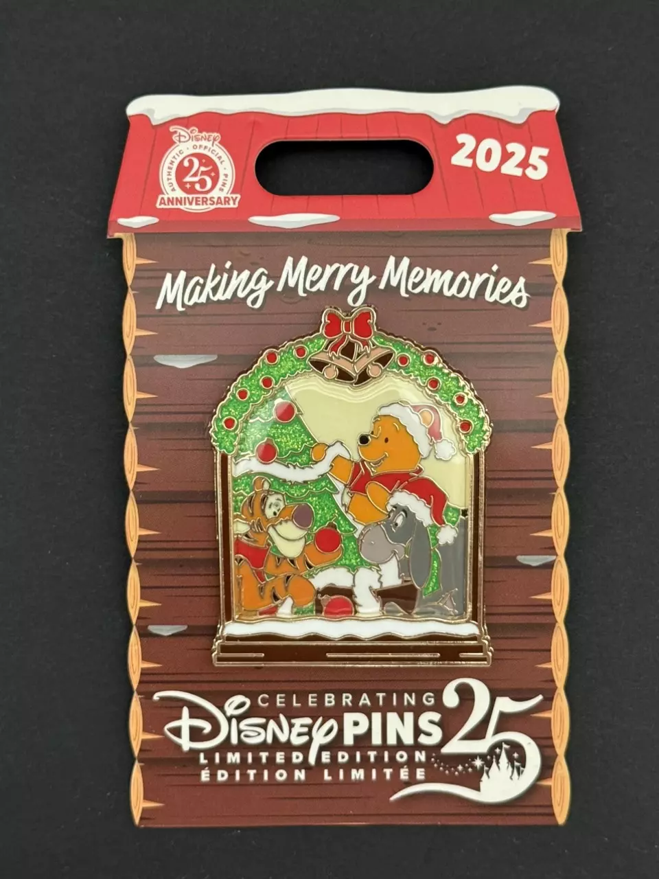 Disney Parks 2025 Holiday Making Merry Memories Winnie The Pooh Pin  LE 4500 thumbnail