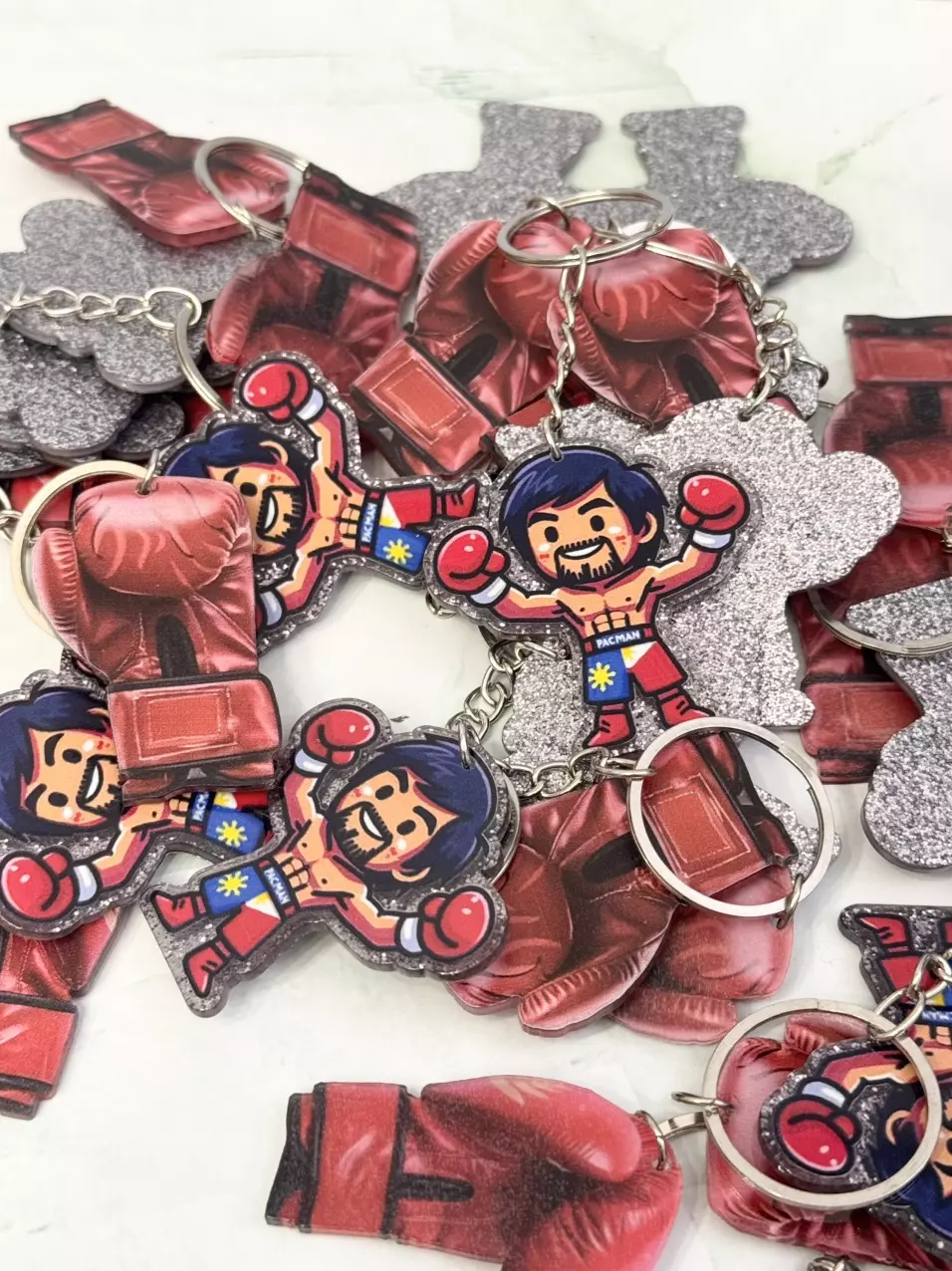 Champion Boxer Keychain with Mini Boxing Glove thumbnail