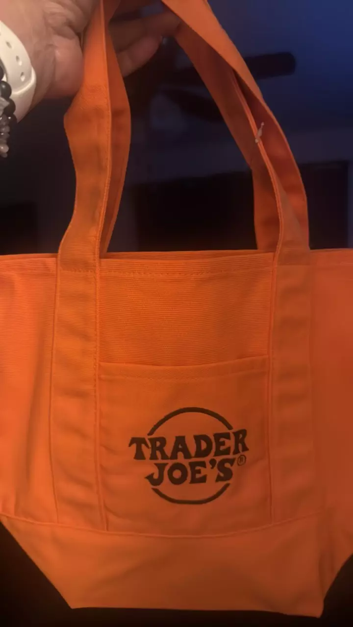 Trader Joe’s orange tote thumbnail