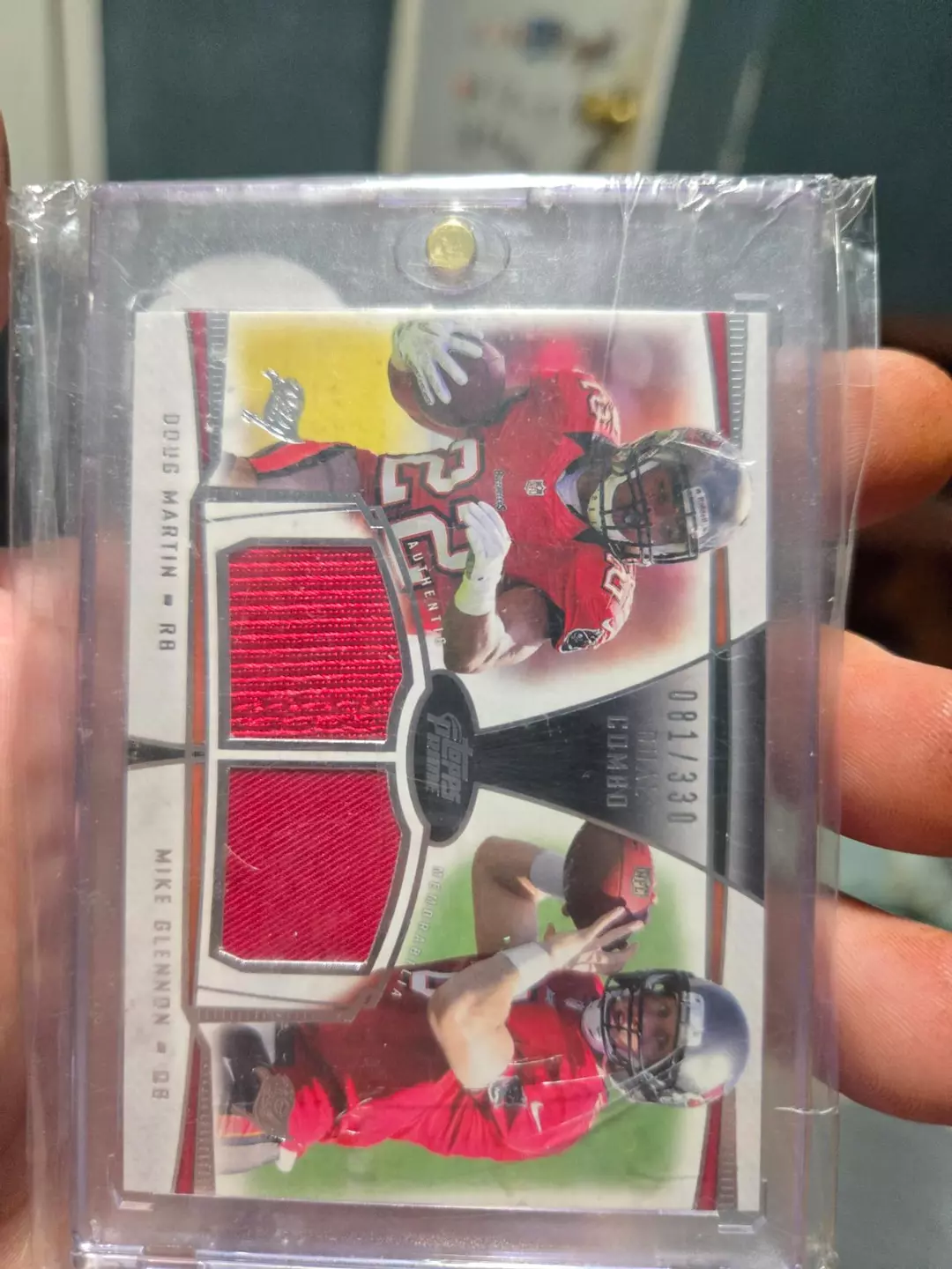 2013 Tampa Bay Bucs Dual patch Doug Martin, Mike Glennon 81/330 thumbnail