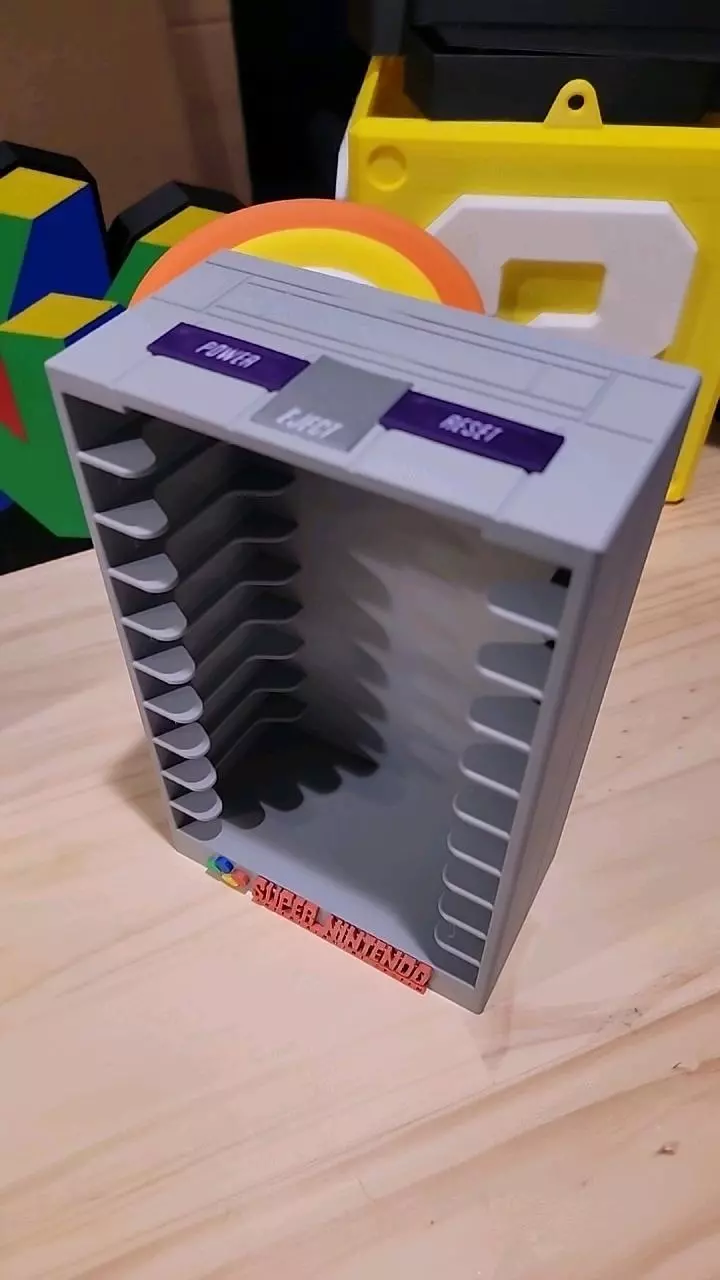3D: System Style SNES Super Nintendo Game Stand Organizer thumbnail