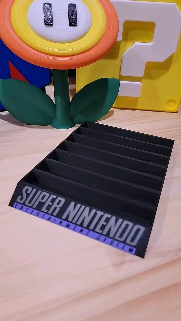 3D: SNES Super Nintendo Game Stand Organizer thumbnail