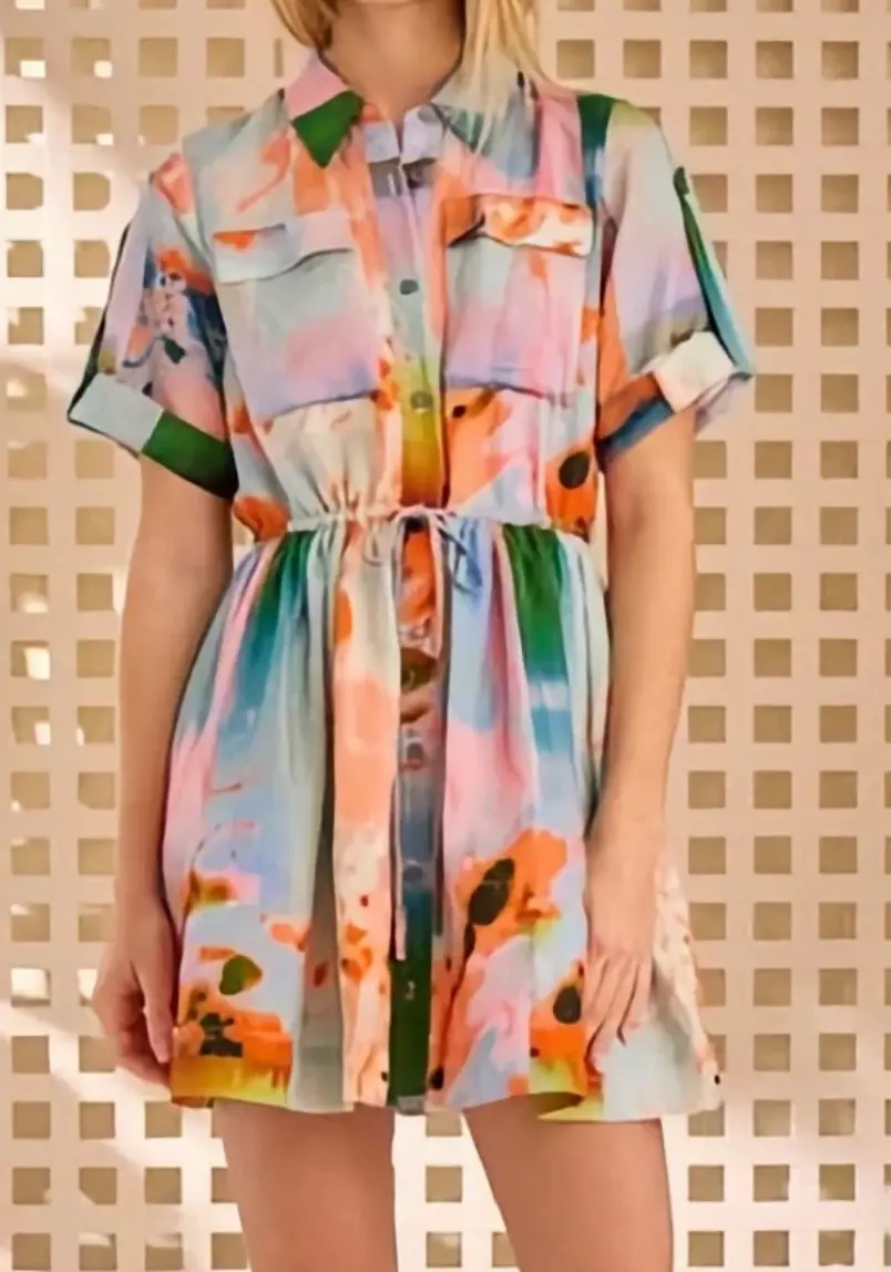 New Hunter Bell woman’s Peyton dress in Lava Lamp print size L thumbnail