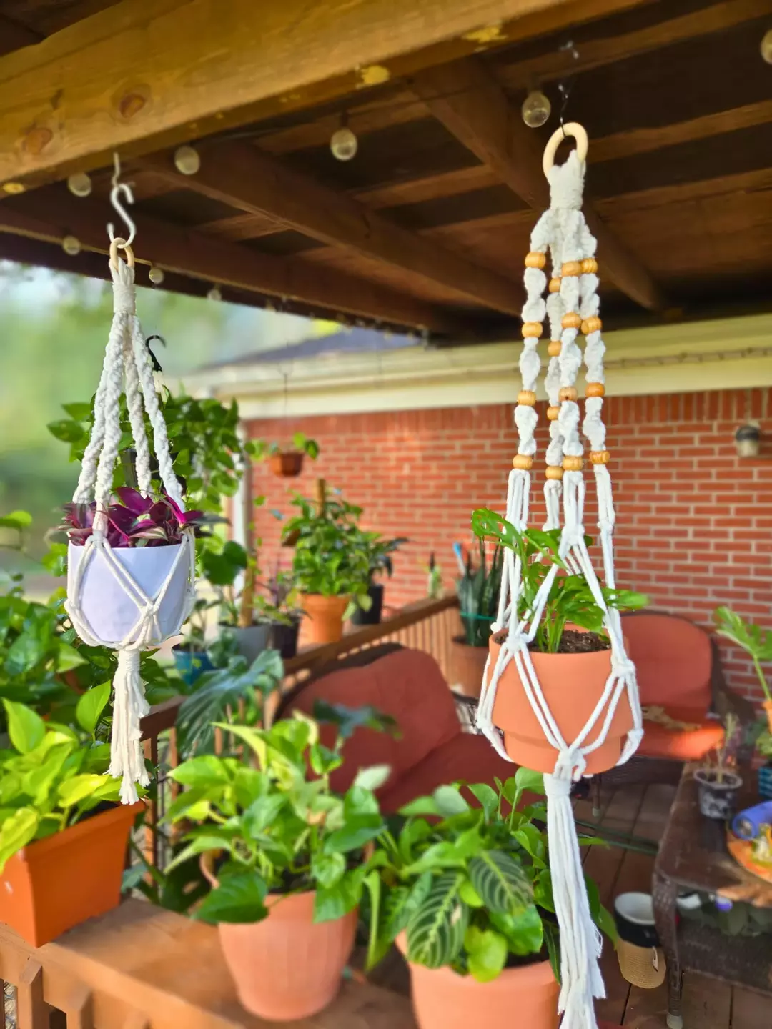 Handmade Macramé Plant Hanger – NO Wooden Beads thumbnail