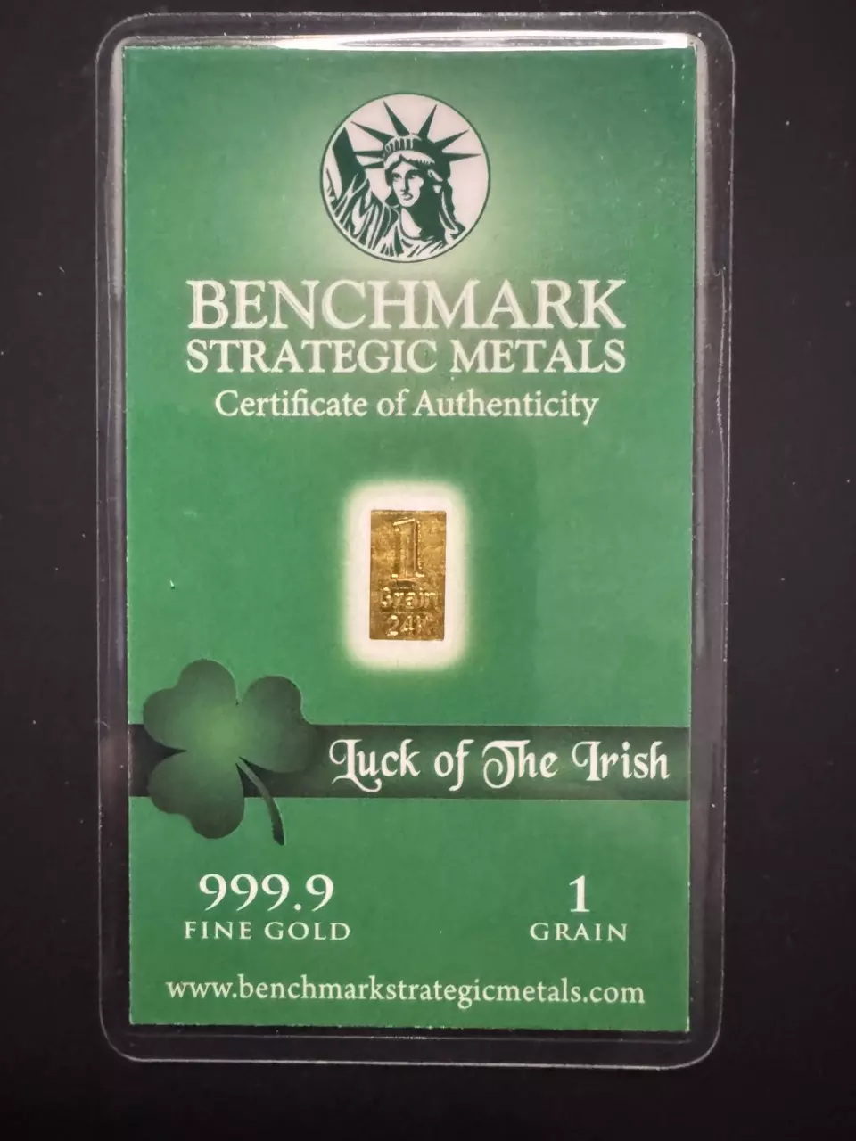 1 Grain Gold Card- Luck Of The Irish thumbnail