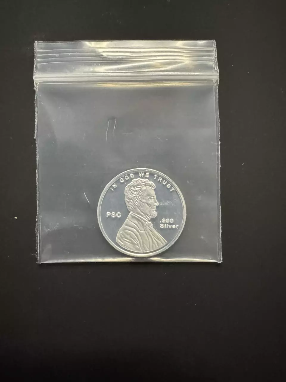 1/10 OZ .999 Silver Lincoln Penny Shield thumbnail