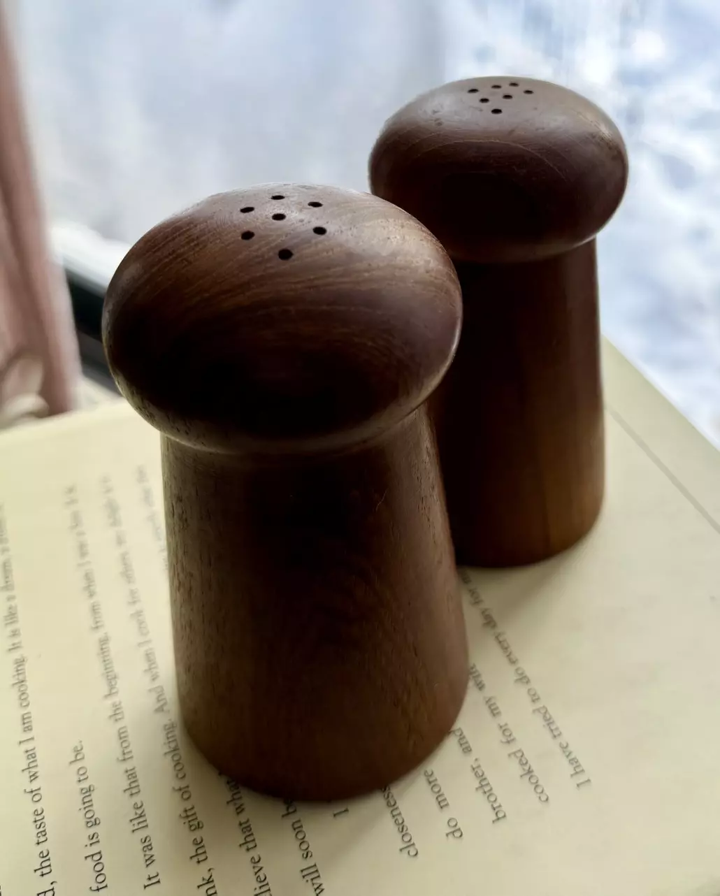 Vintage wood Salt and Pepper set thumbnail