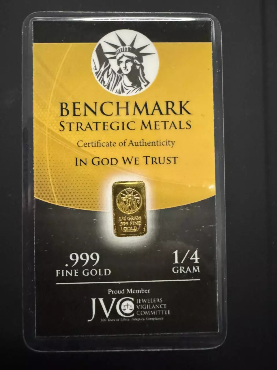 1/4 Gram .999 Gold thumbnail