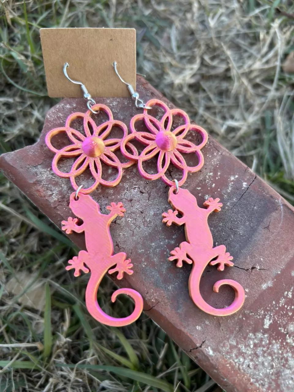 Gecko n flowering earrings thumbnail