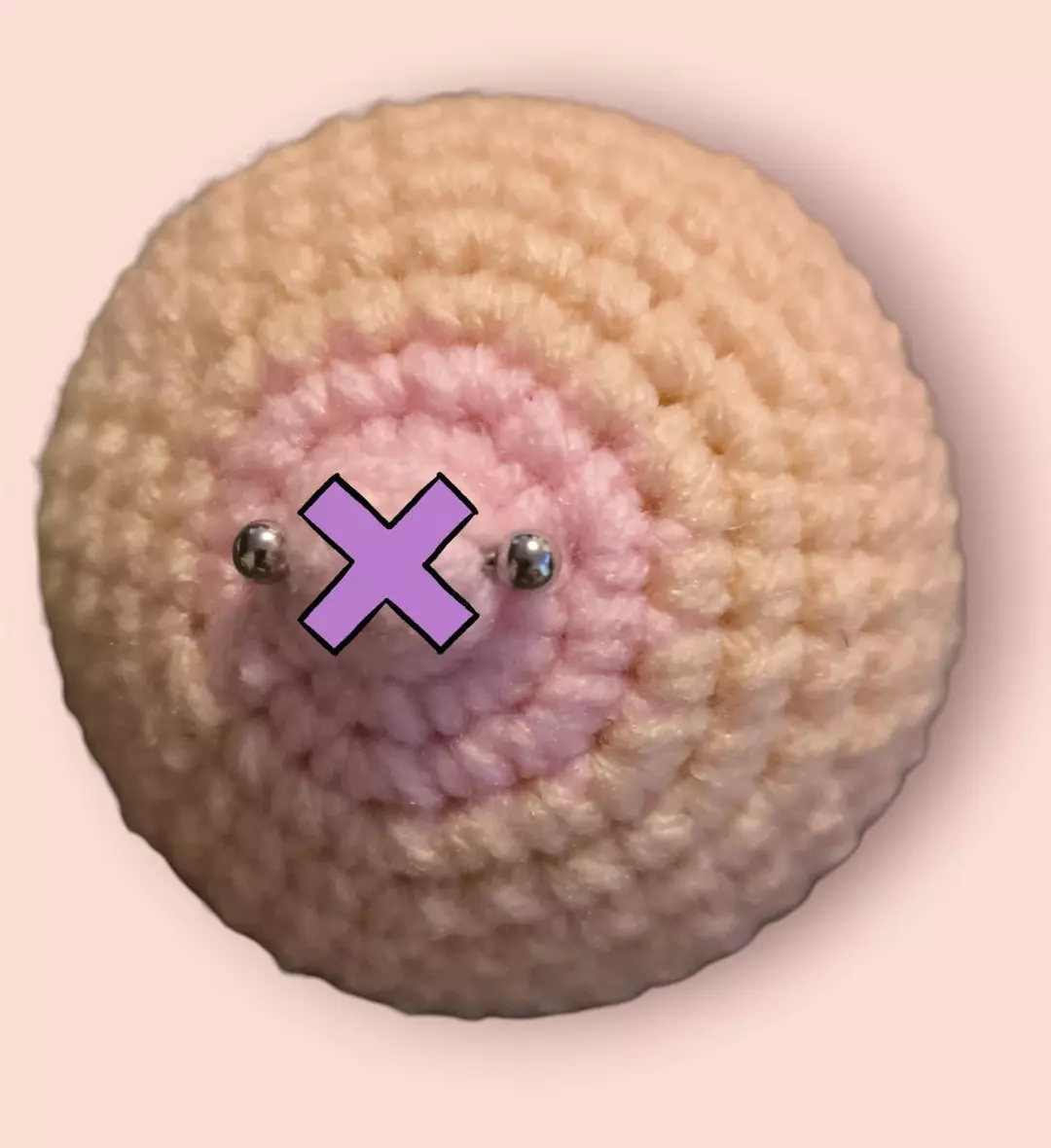 Stress breast crochet plushie toy *LISTING FOR PAIR, 2PCS* thumbnail