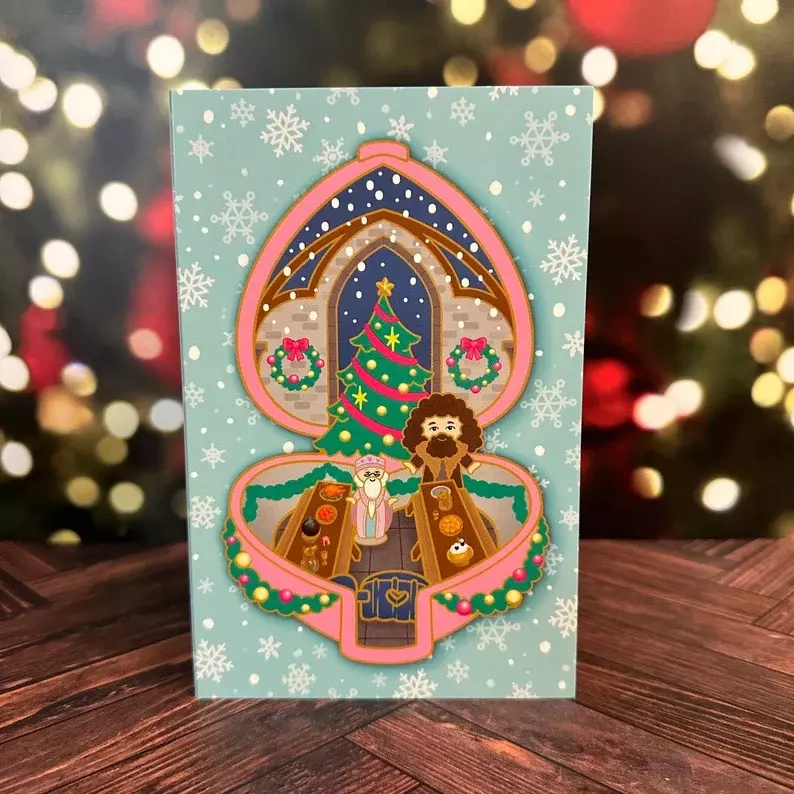 Christmas in the Great Hall Holiday Greeting Card thumbnail