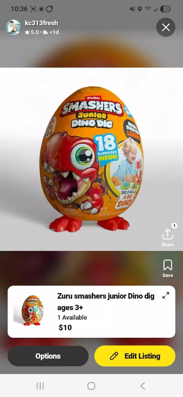 Zuru smashers junior Dino dig ages 3+ thumbnail