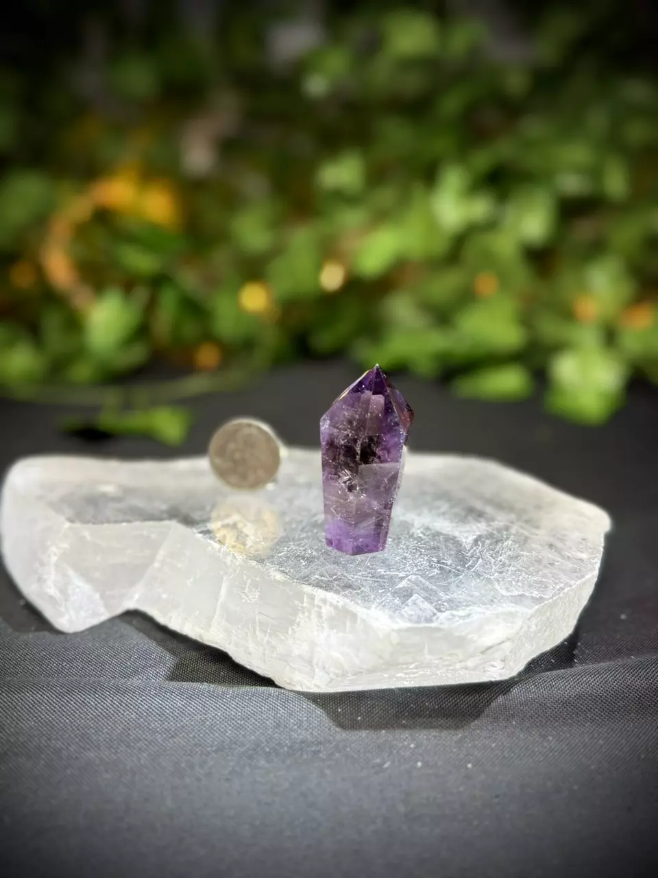 VERY high quality Ametrine with Blue hair #E thumbnail