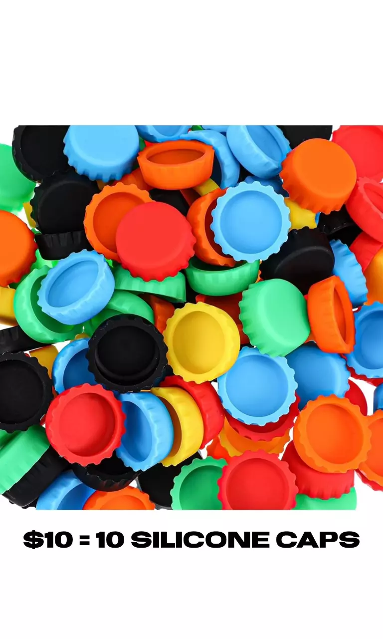 10 Silicone Bottle caps thumbnail