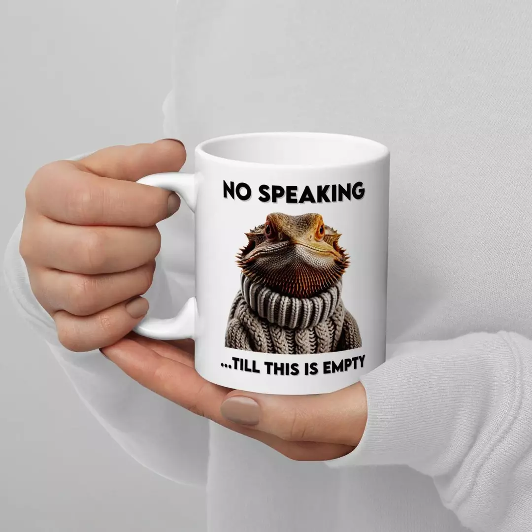No Speaking Bearded Dragon Mug thumbnail