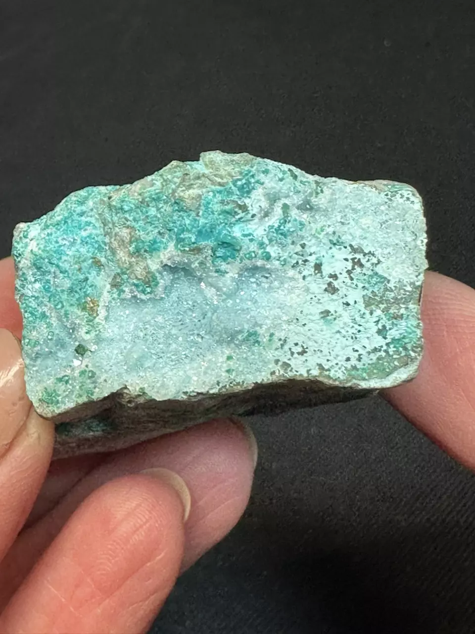 Druzy Chrysocolla with Malachite & Psilomelane Dendrites thumbnail