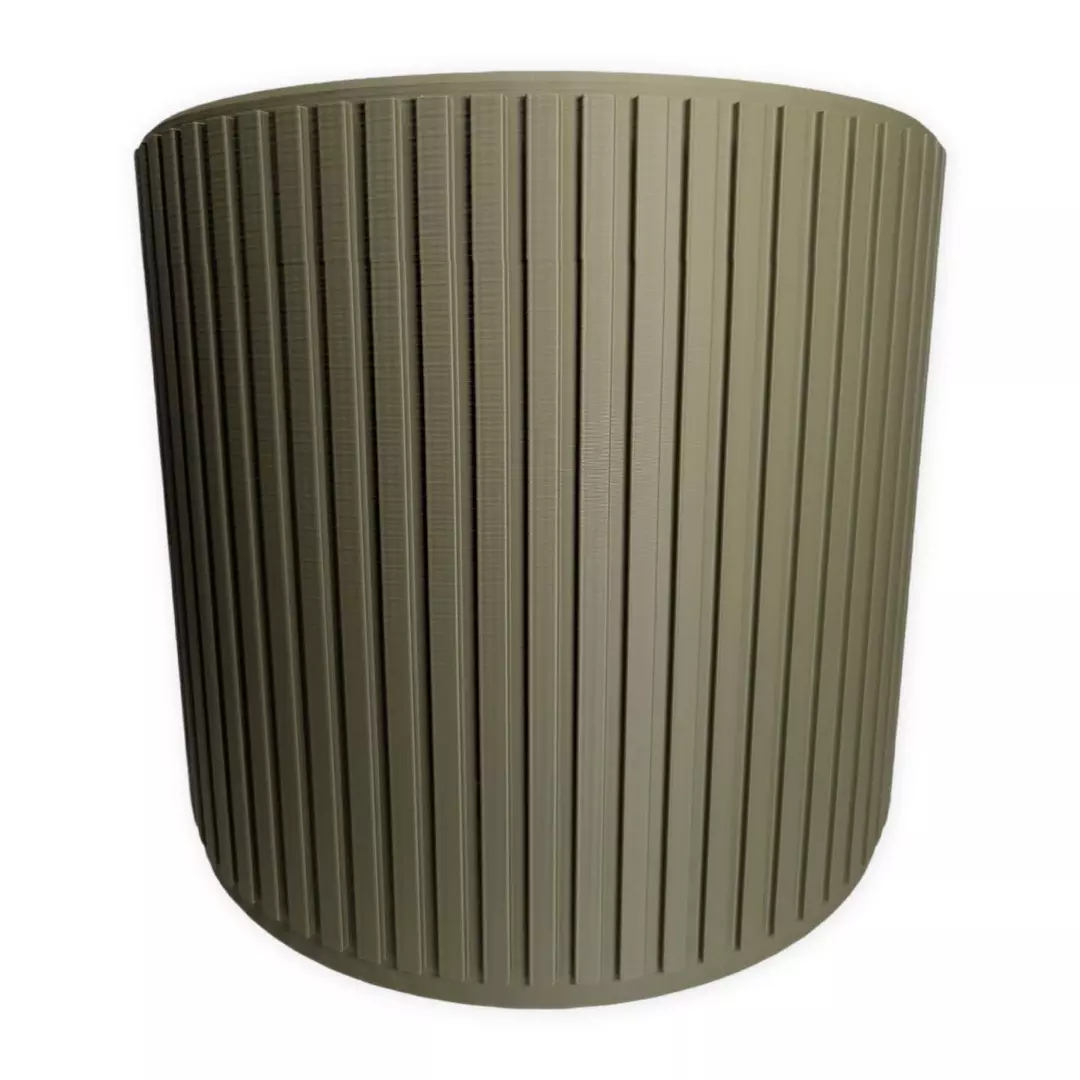 The Swale - 10 inch 3D printed planter (olive | no drainage) thumbnail