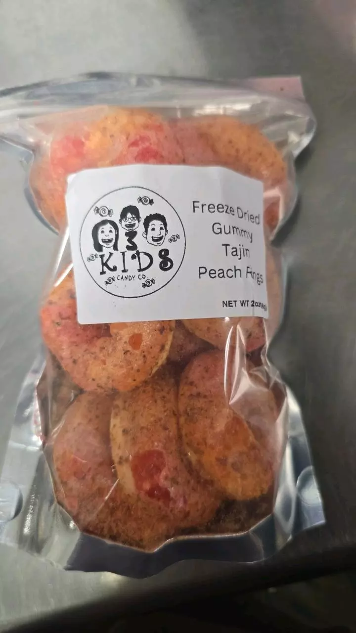 Freeze dried Tajin peach rings thumbnail