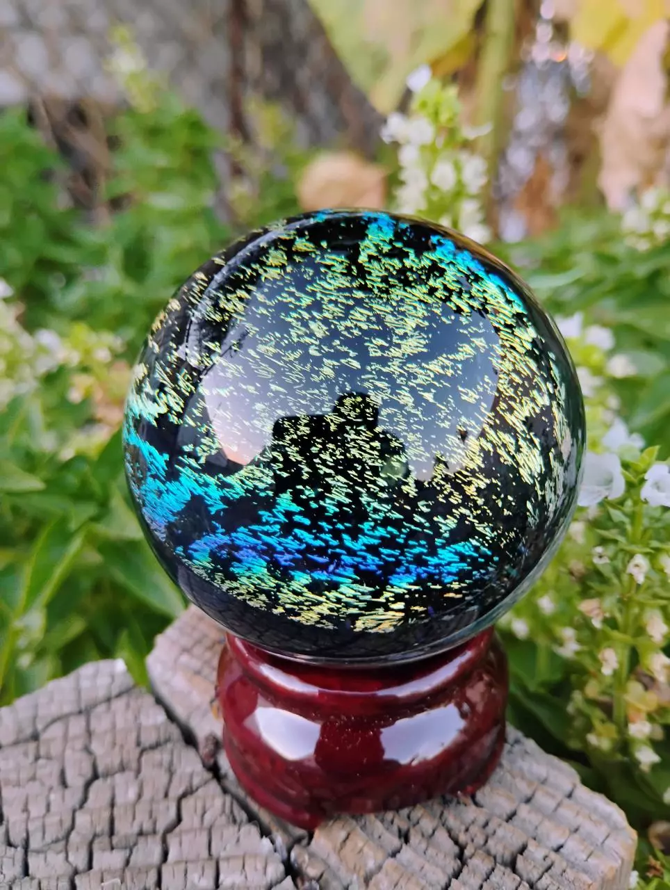 Dichroic glass marble thumbnail