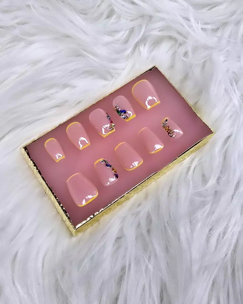 Yellow Jewel Press On Nail🌼✨️ thumbnail